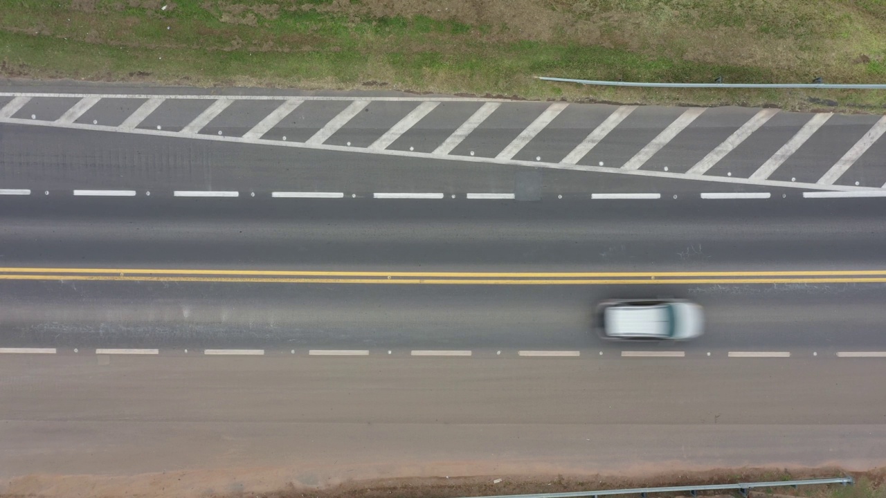 从上面看高速公路视频素材