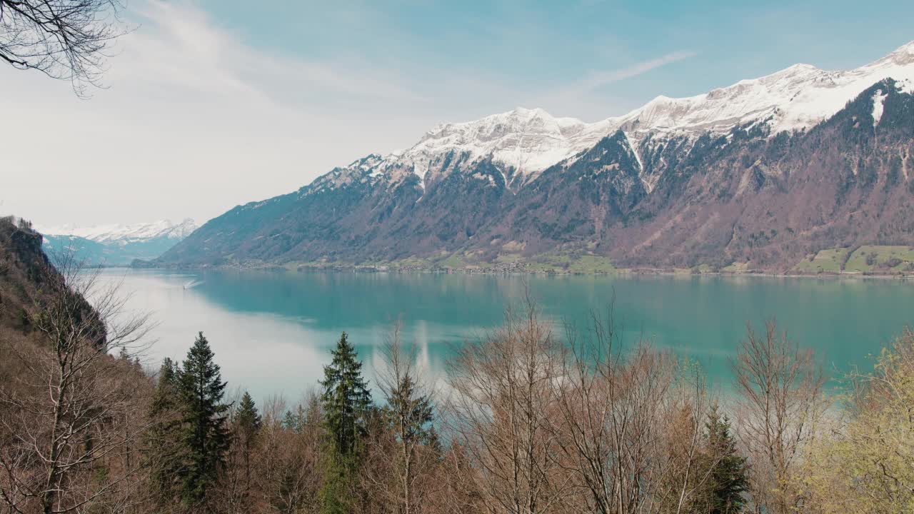 瑞士的湖和山视频素材