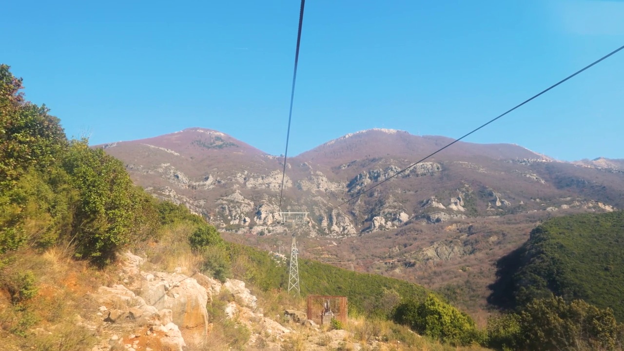 乘坐缆车登上大吉堤山视频素材