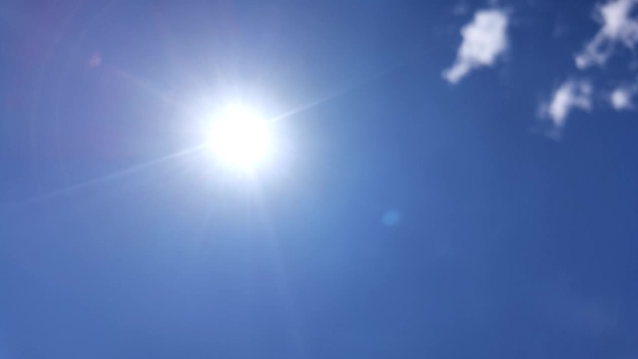 春天，蓝天背景下的太阳云在旅行视频下载