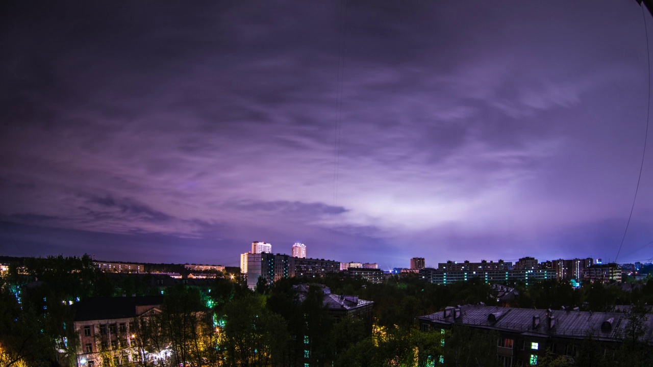 俄罗斯莫斯科的雷雨视频素材