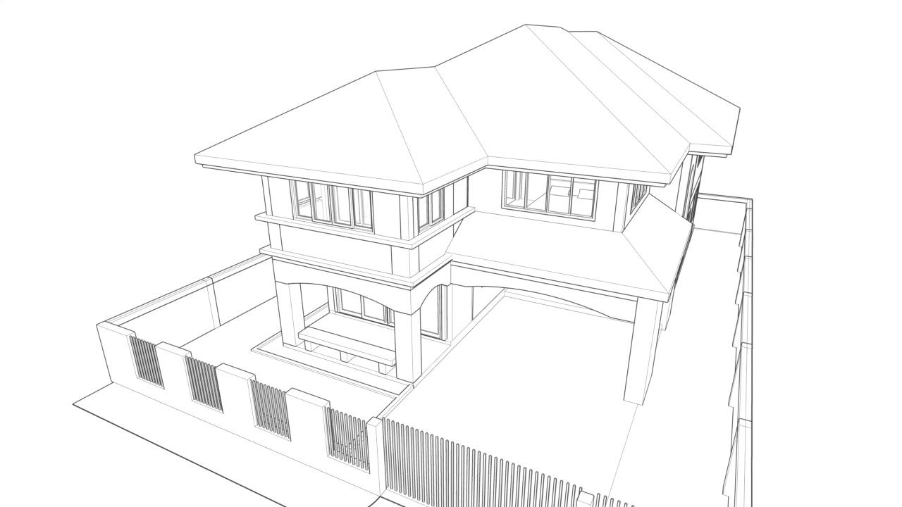 三维动画的建筑绘图循环视频下载