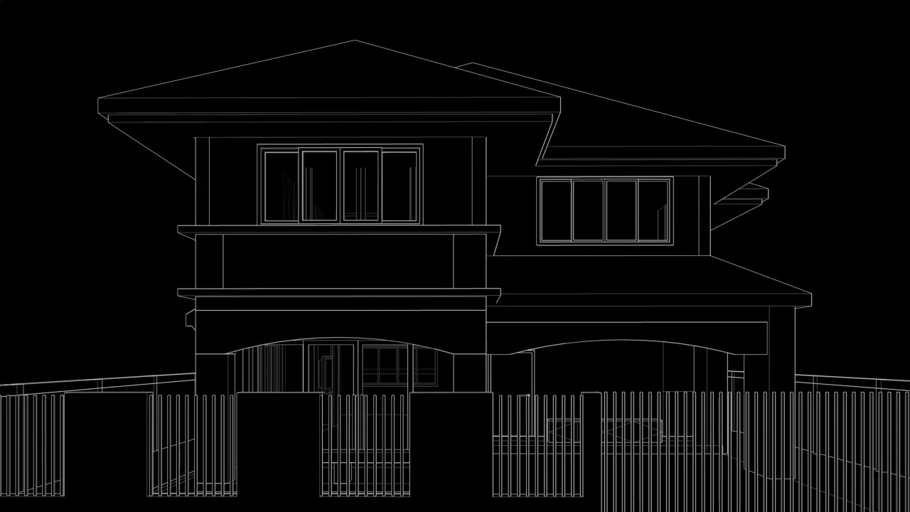 三维动画的建筑绘图循环视频下载