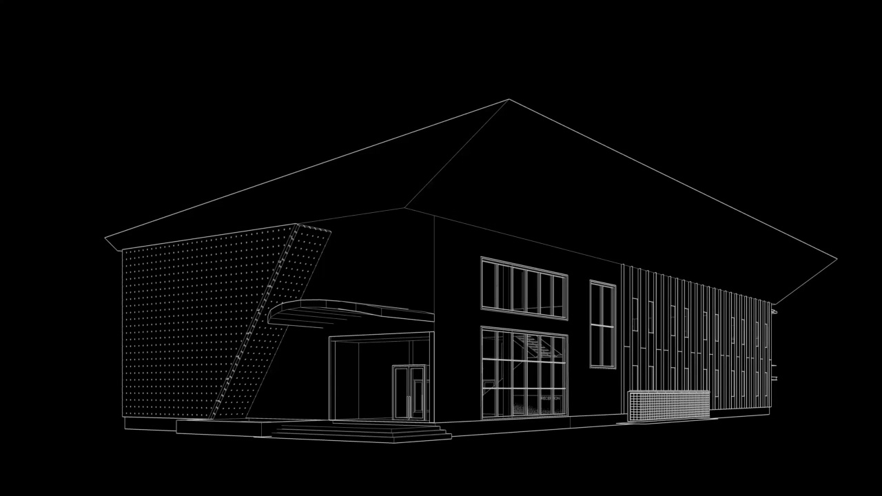 三维动画的建筑绘图循环视频下载