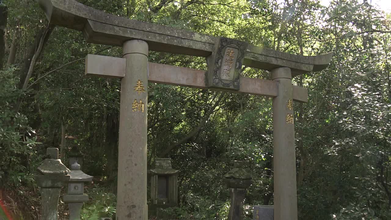 日本熊本市河野寺的神社门视频素材