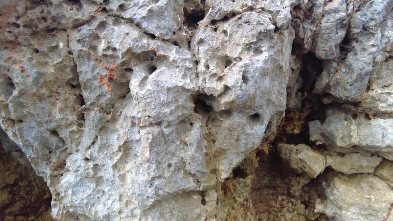 夏天，克罗地亚普莱曼图拉半岛的悬崖视频素材