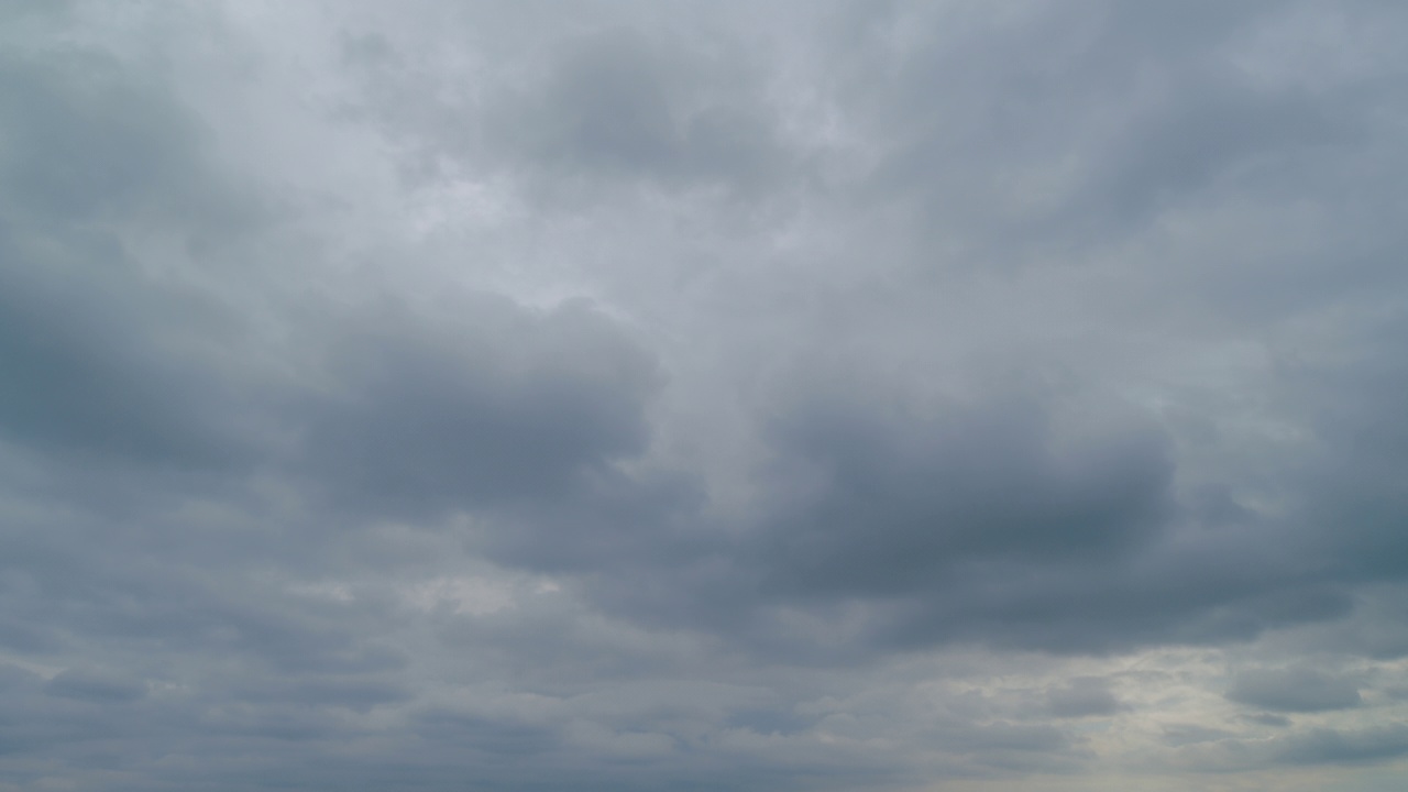 雷雨来临前的乌云。戏剧性的多云多雨的天空。时间流逝。视频素材