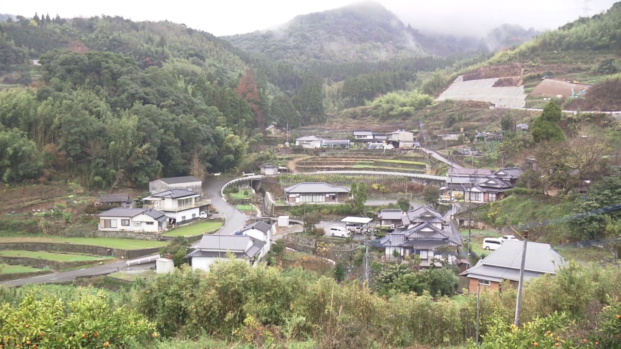 日本熊本白井海村视频素材