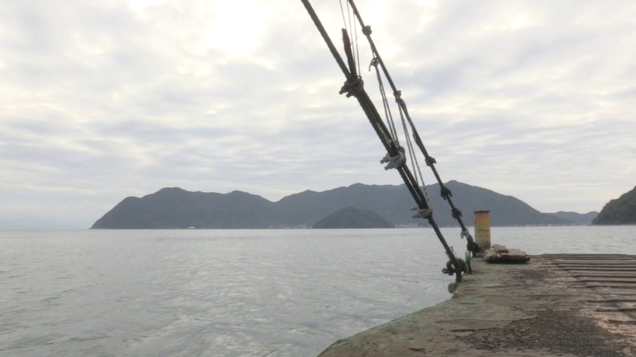 POV，船和岛屿拍摄从渡轮，熊本，日本视频素材