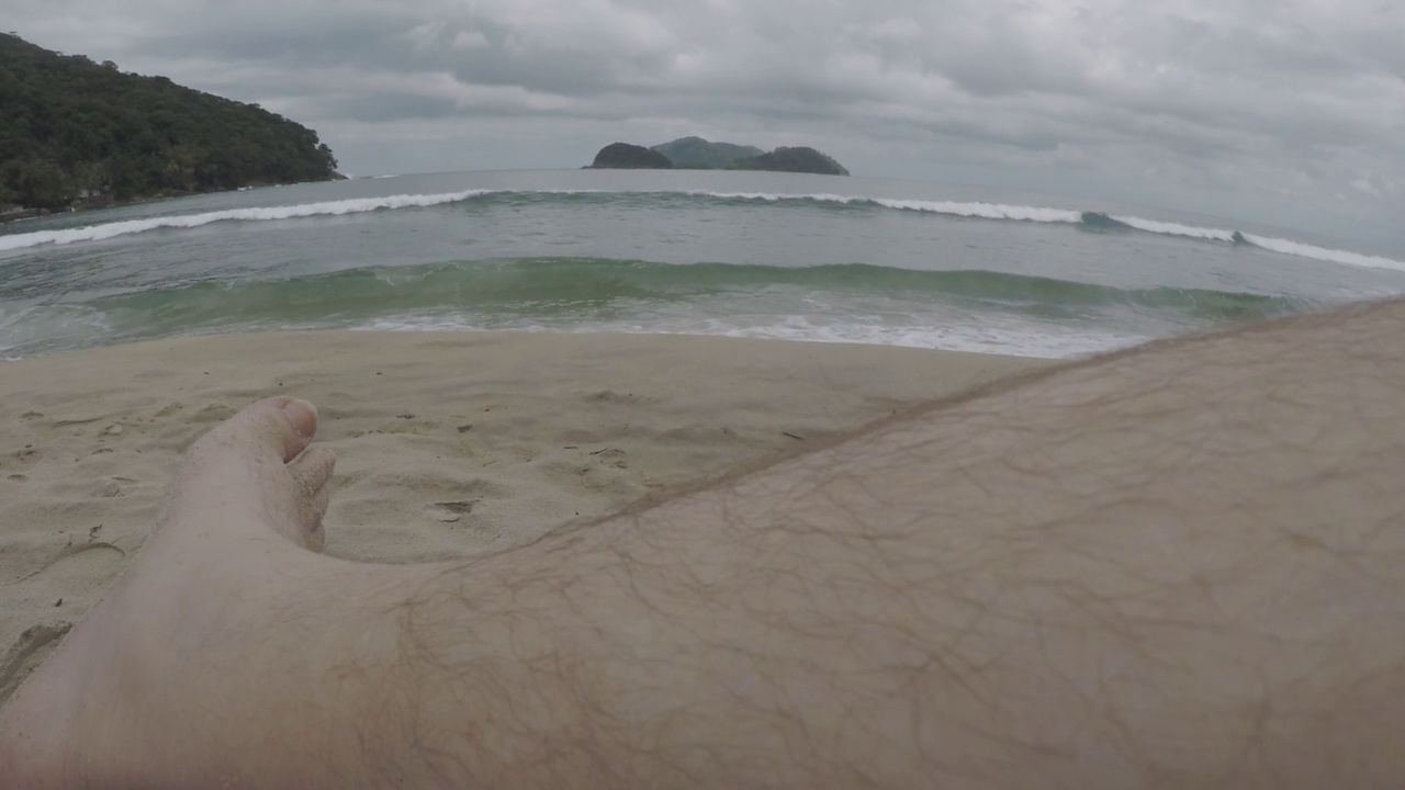 Barra do Sahy海滩的看法，北海岸的圣保罗，巴西视频下载