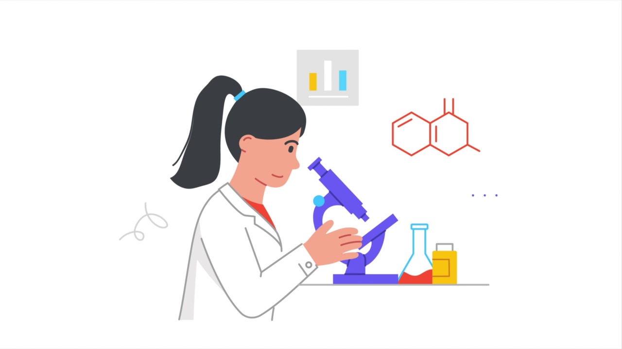 科学家工作在实验室视频概念视频素材