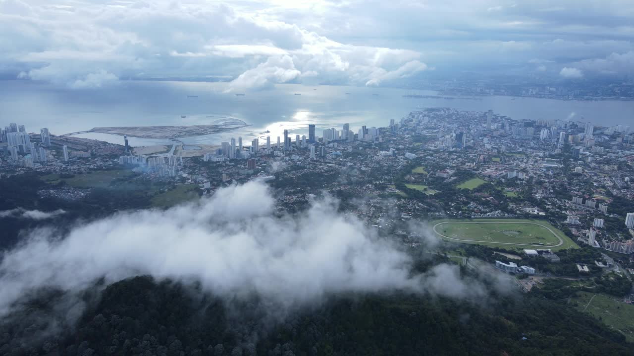 马来西亚乔治敦的槟城山景视频素材