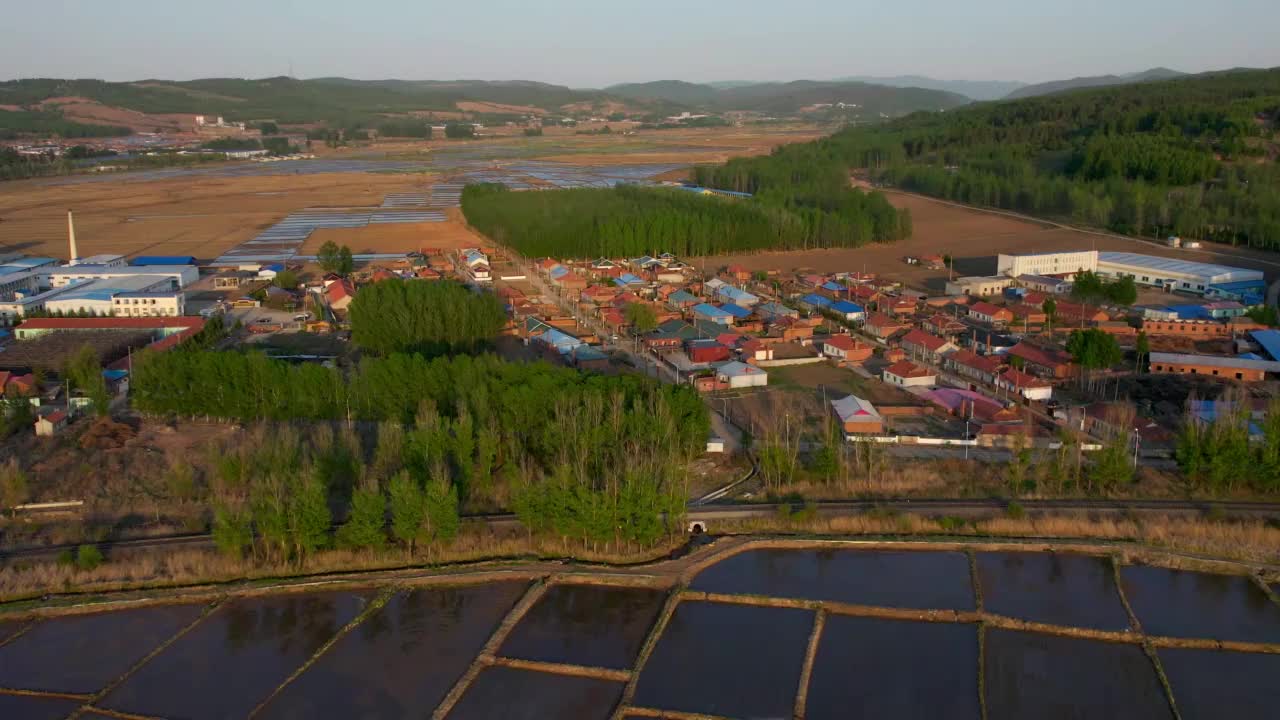 稻田鸟瞰图视频素材