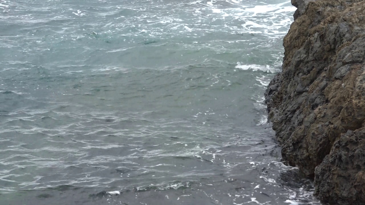 日本鹿儿岛屋久岛的海浪风景视频素材