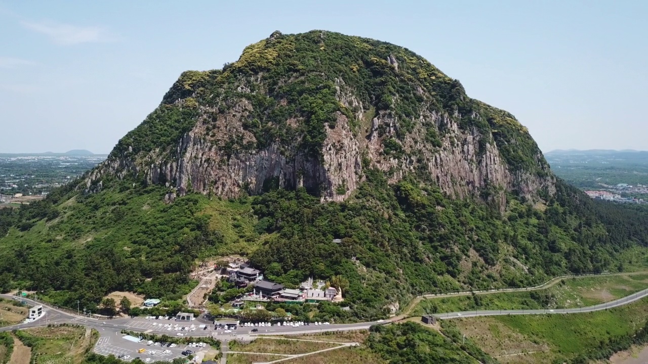 山方山/西归浦市，济州岛，韩国视频素材