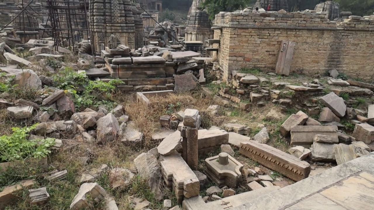 中央邦莫雷纳，Bateshwar Group of Temples, Morena。视频下载