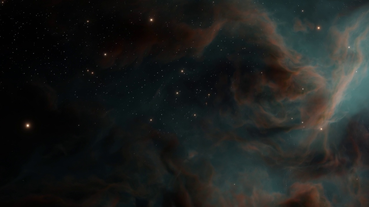深空的3D彩色星云视频素材