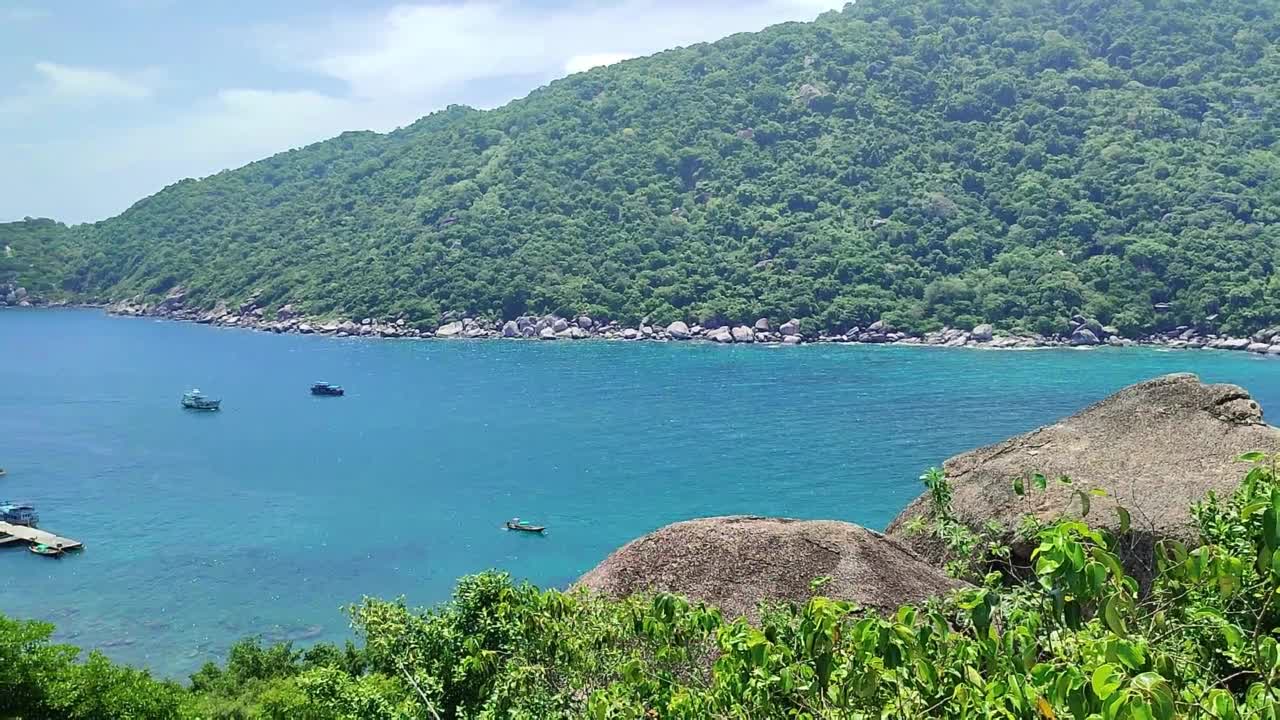 从Koh Nang Yuan岛全景，Koh Thao，泰国。视频素材