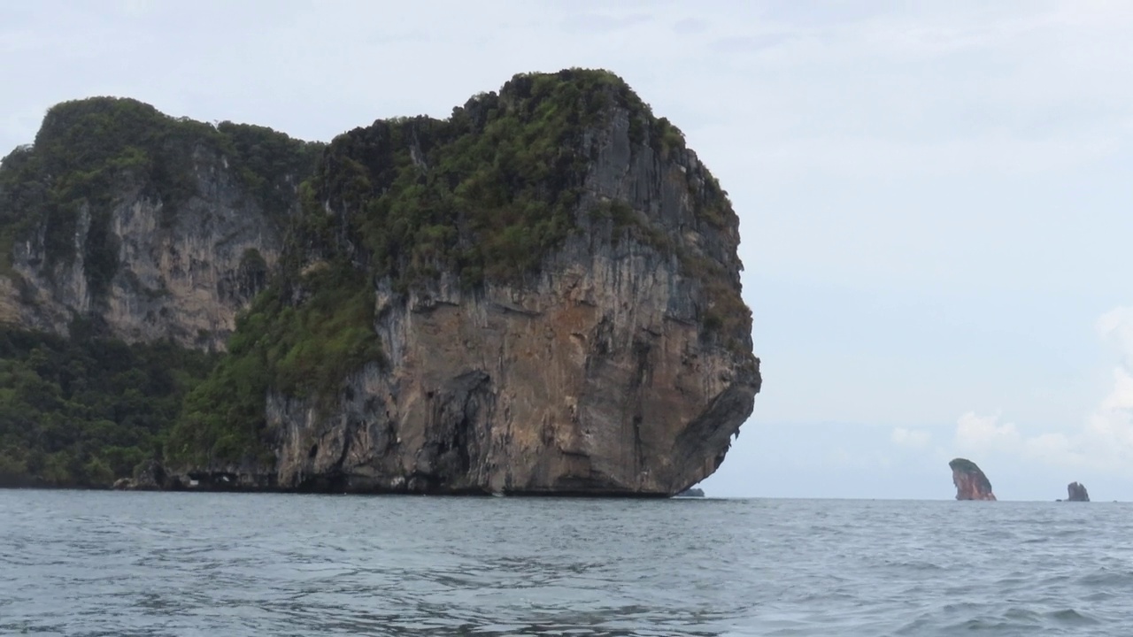 泰国甲米省的海滩和热带海洋视频素材