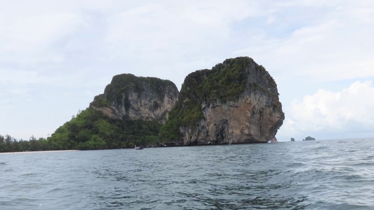 泰国甲米省的海滩和热带海洋视频素材