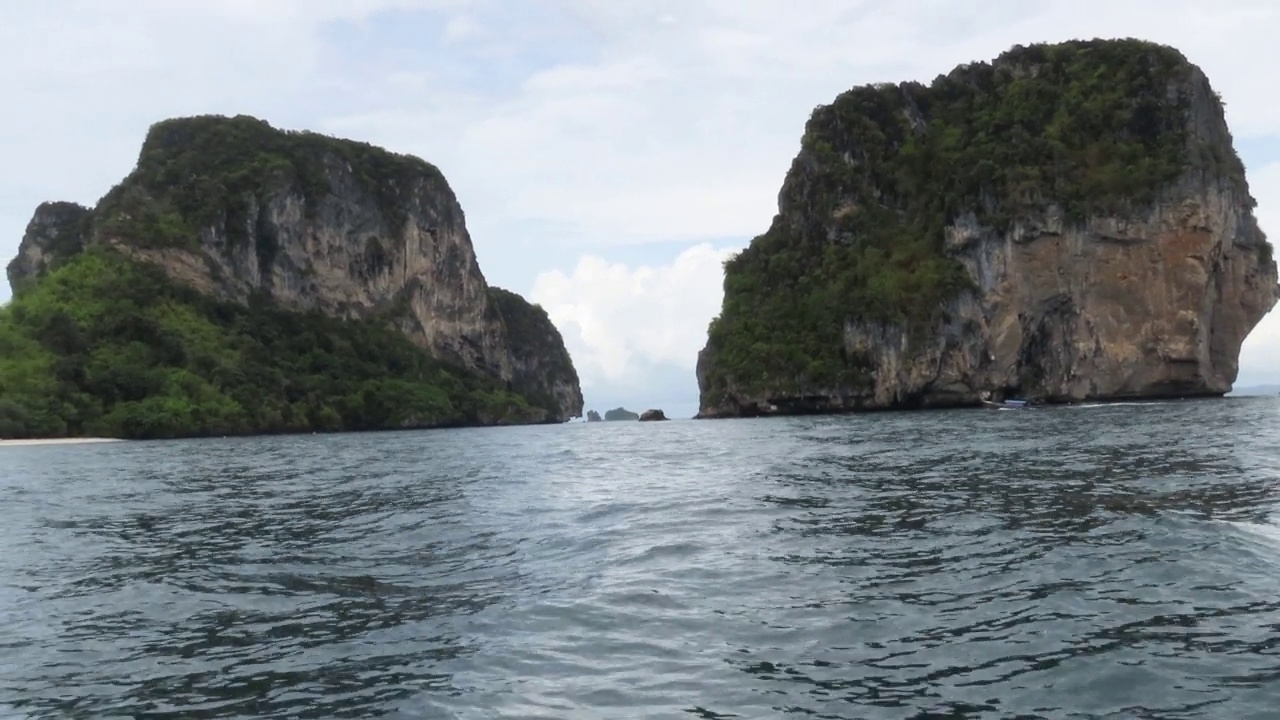 泰国甲米省的海滩和热带海洋视频素材