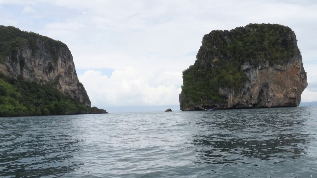 泰国甲米省的海滩和热带海洋视频素材