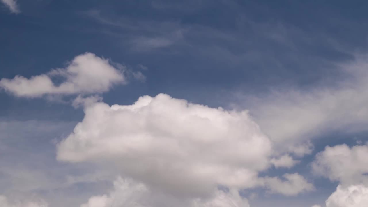 天空有云，蓝天有云，时间流逝，天空视频素材