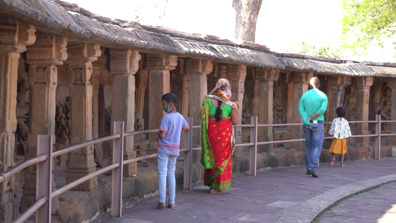 Chausath Yogini mandir或寺庙，印度Bhedaghat。视频素材