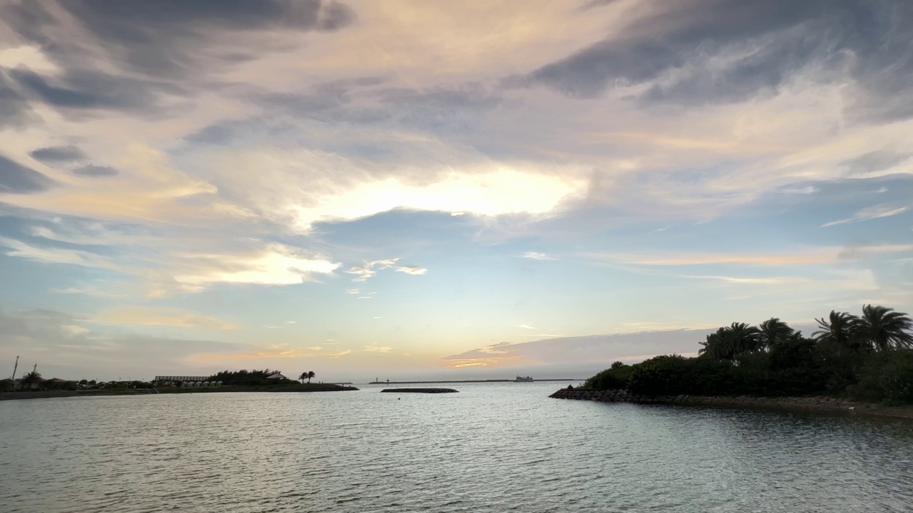 冲绳那霸Umisora公园的夜景视频素材