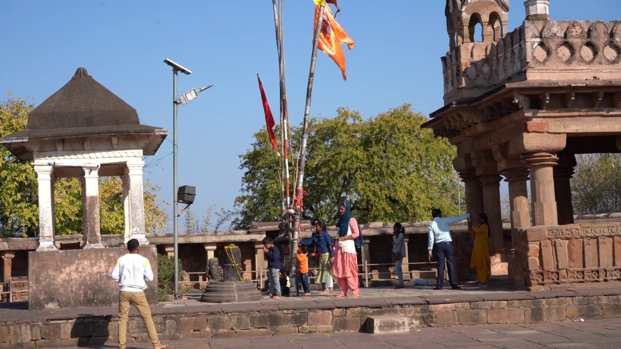 Chausath Yogini mandir或寺庙，印度Bhedaghat。视频素材