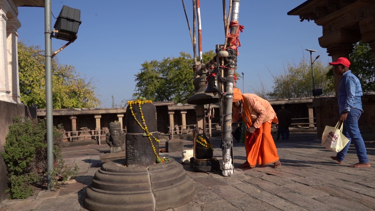 Chausath Yogini mandir或寺庙，印度Bhedaghat。视频素材