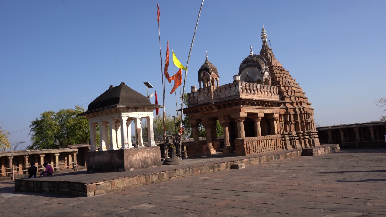 Chausath Yogini mandir或寺庙，印度Bhedaghat。视频素材