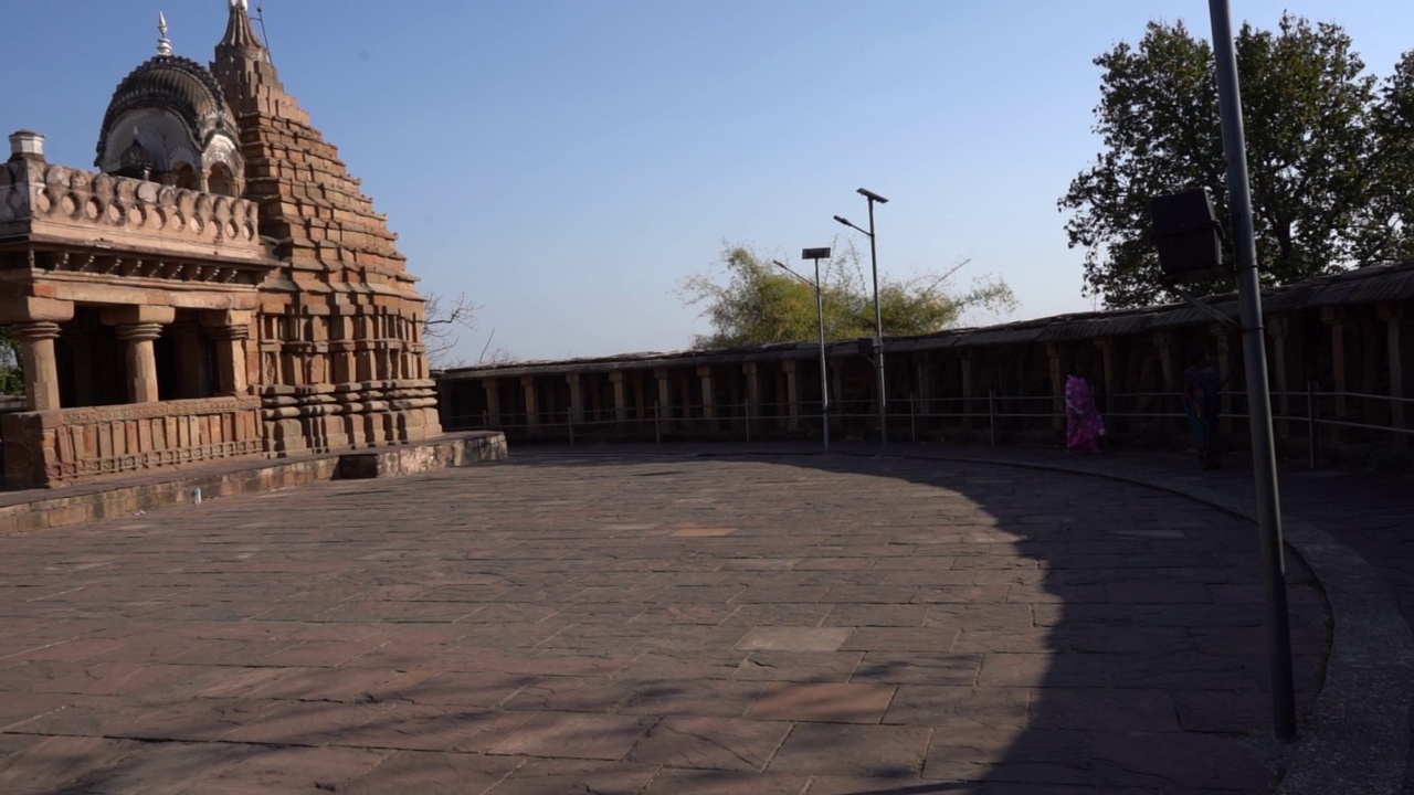 Chausath Yogini mandir或寺庙，印度Bhedaghat。视频素材