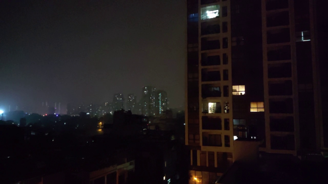 夜雨，城市景观视频下载