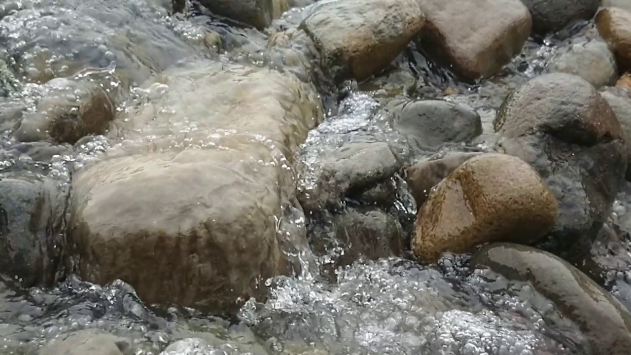 河流在岩石间流动视频素材