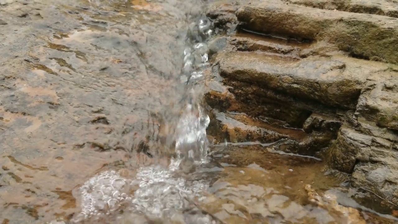 河流在岩石间流动视频素材