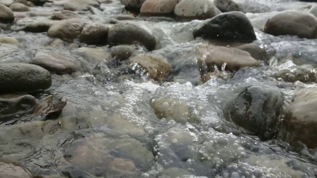 河流在岩石间流动视频素材