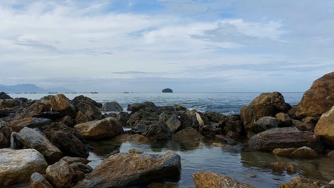 海岩景观视频素材