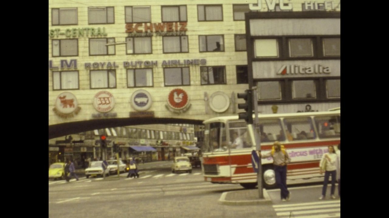 哥本哈根1975年，哥本哈根街景视频素材