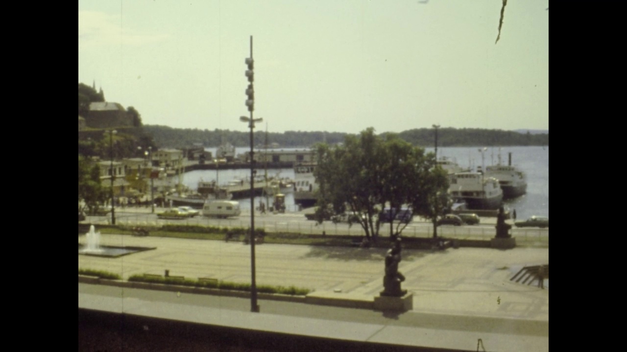 挪威1979年，奥斯陆的海港和海景视频素材