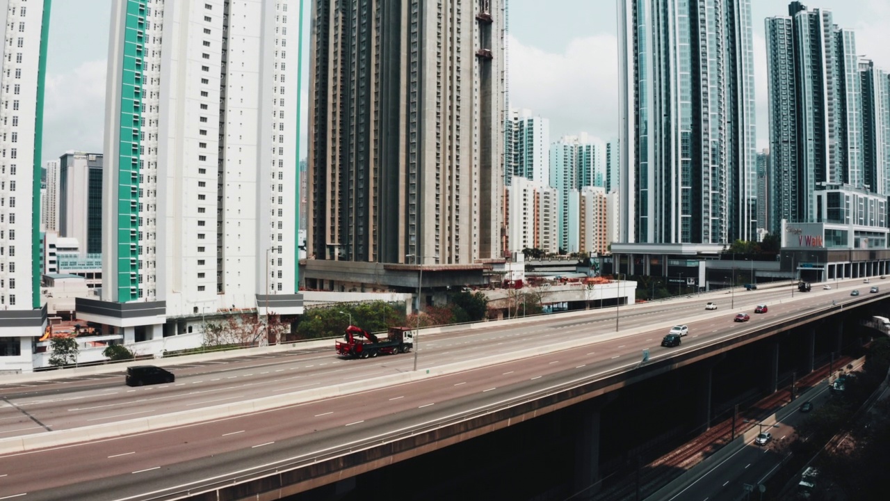 香港市区鸟瞰图视频素材