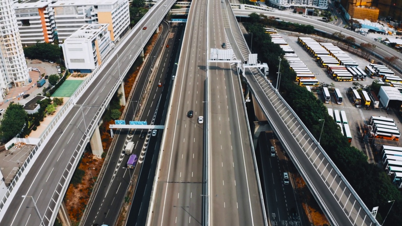 香港市区鸟瞰图视频素材