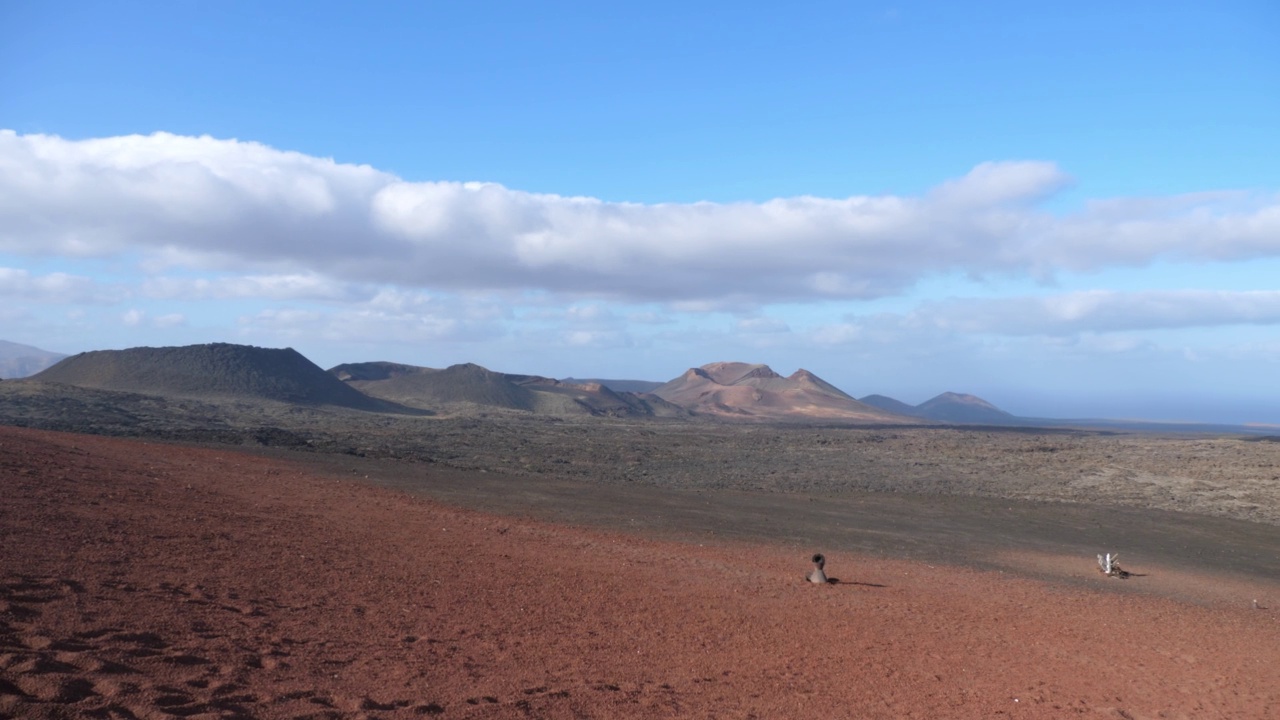 加那利岛的火山景观兰萨罗特-蒂曼法亚国家公园视频素材