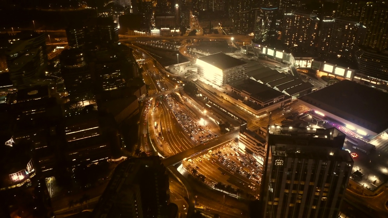 香港海底隧道夜景视频素材