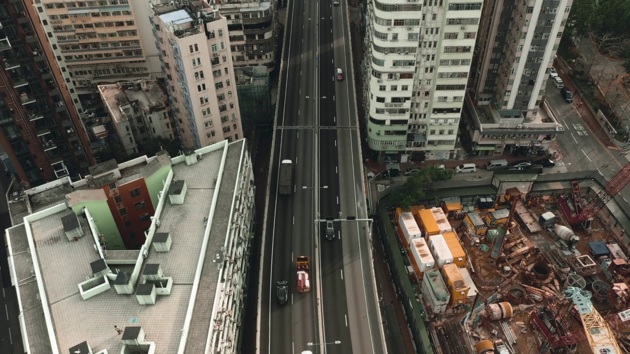 鸟瞰拥挤的香港九龙城视频素材