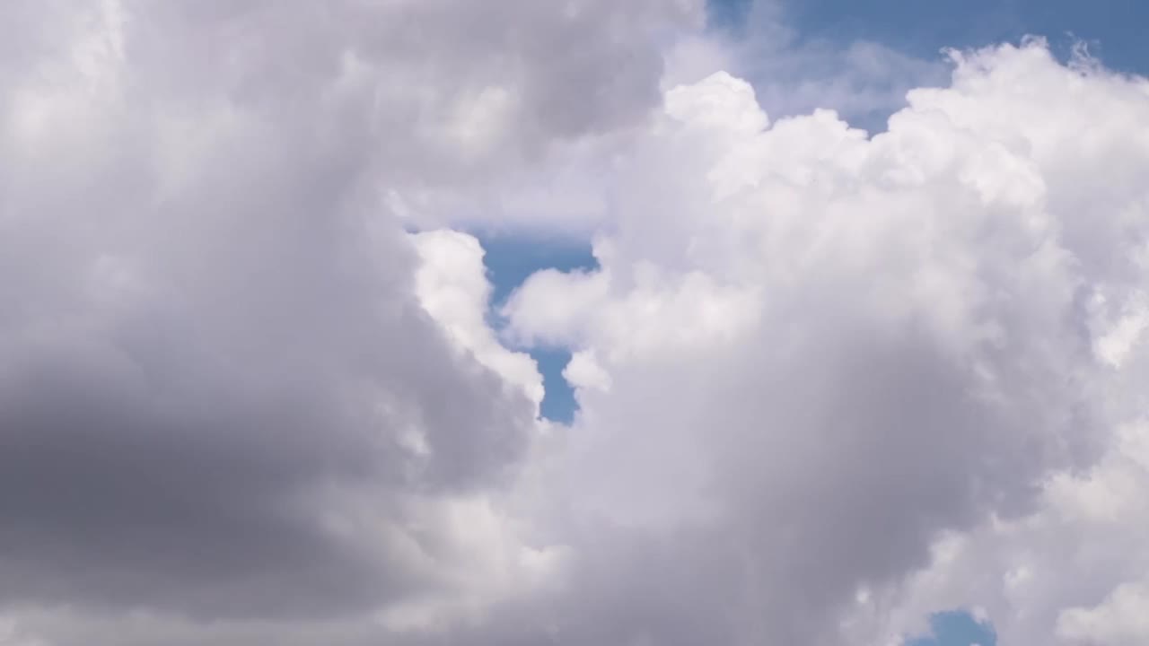 蓝天白云，天空时间流逝视频素材