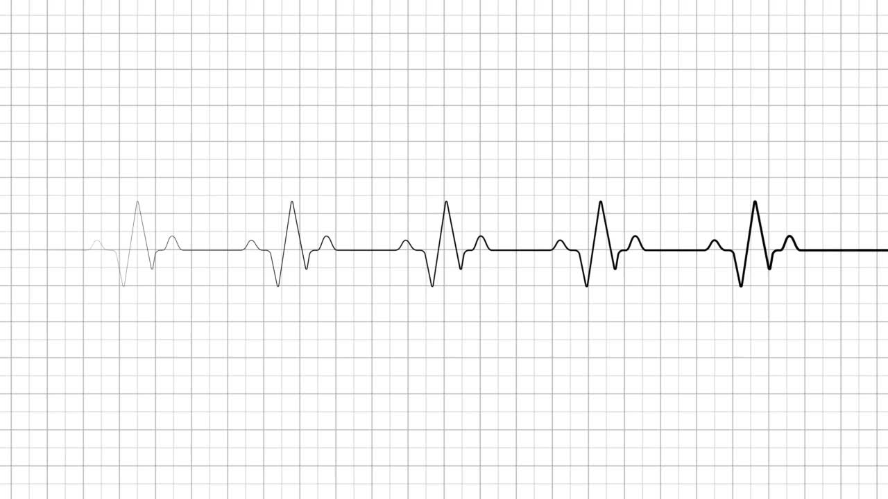 心跳显示动画。4 k无限loopable。视频素材