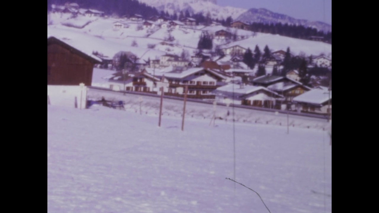 1960年的意大利，滑雪胜地的景色视频素材