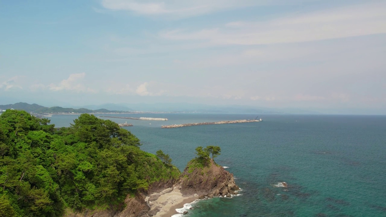 高知县著名旅游景点桂滨的航拍视频视频素材