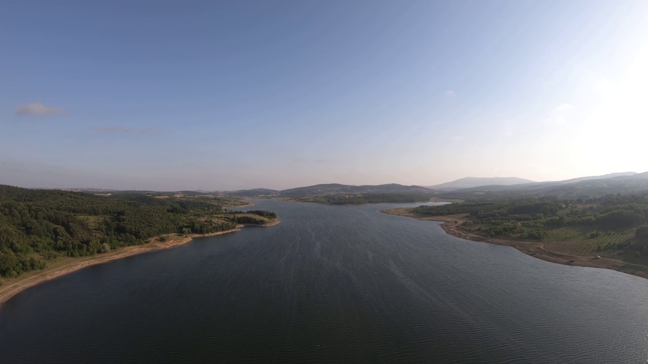 空中湖流域视频素材